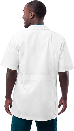 Adar Universal Mens Lab Coats - Short Sleeve 31" Consultation Lab Coat